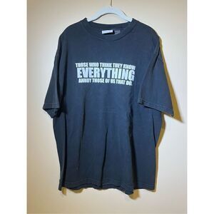 Vintage Urban up Black Those Who Think They Know Everything T-shirt‎